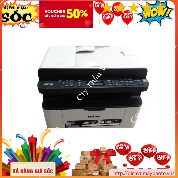 Máy in đa năng Brother MFC-1916nw cũ đẹp in laser đen trắng in wifi không dây scan copy fax bảo hành INECO