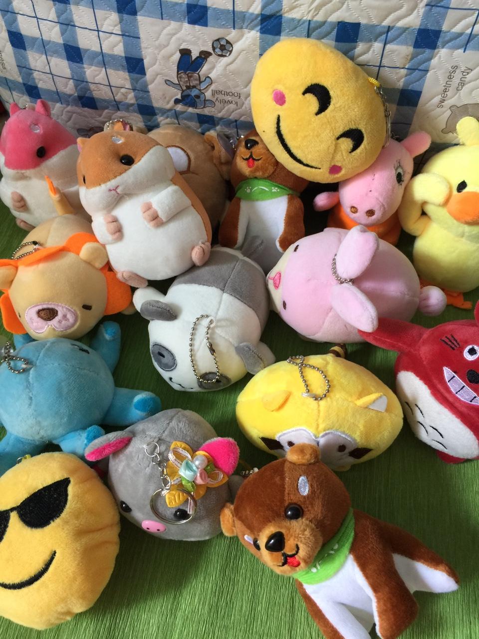 Bộ 3 móc khóa thú bông xiu cute dễ thương – móc khóa gấu bông