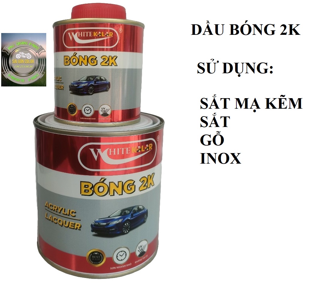 Sơn bóng 2k acrylic xingfa dùng cho sắt kẽm lon 1kg