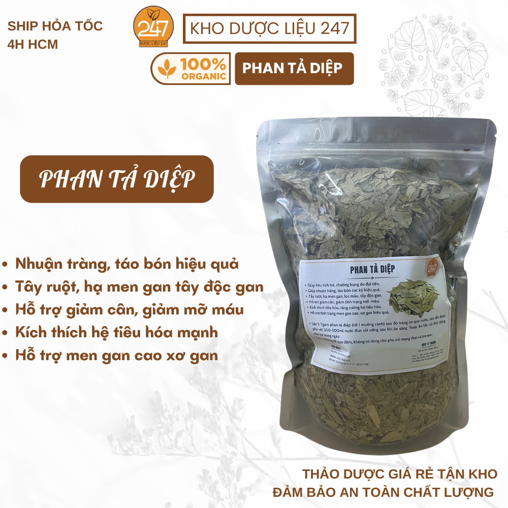 500g phan tả diệp - hỗ trợ đường tiêu hóa, táo bón, giải độc gan