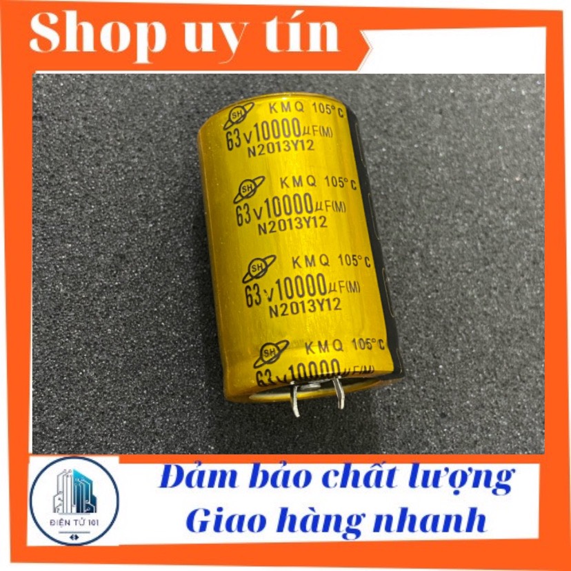 Tụ lọc nguồn amply 63v 10000uf màu vàng cùng loại với tụ ELNA
