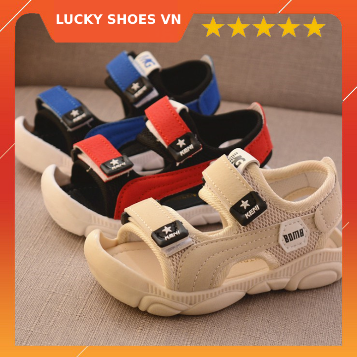Sandal Bé Trai và bé gái [H2] Giày sandal Quai Hậu Mũi Cao Chống Trơn Chống Vấp Cho Bé LUCKY SHOES VN