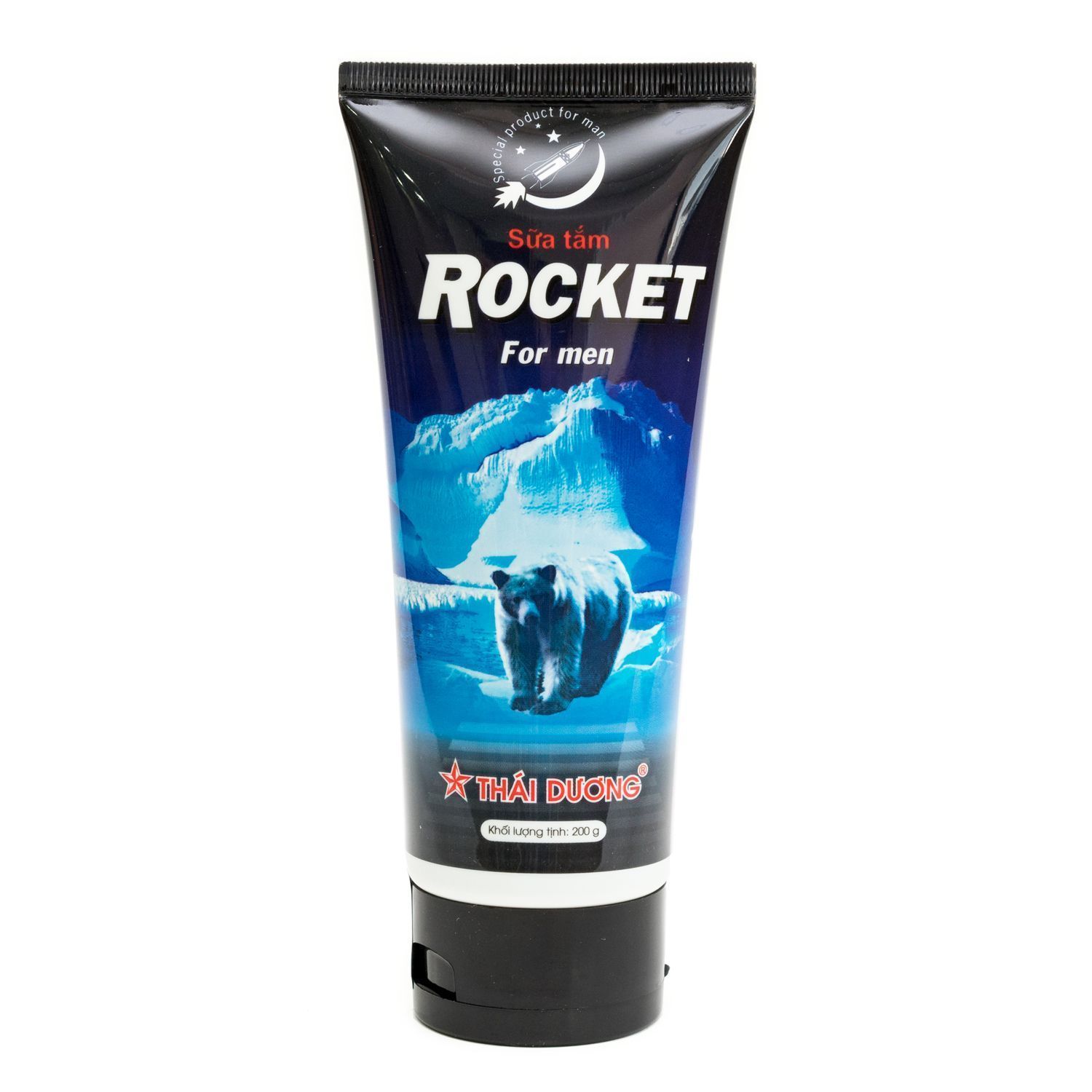 Sữa Tắm Rocket For Men-Sạch da, Chống viêm chân lông, Hết các mụn trứng cá, Dưỡng trắng và phục hồi làn dachứa hoa đào, nhân sâm- Sữa Tắm Dành Cho Nam Của Sao Thái Dương- tuýp 200ml