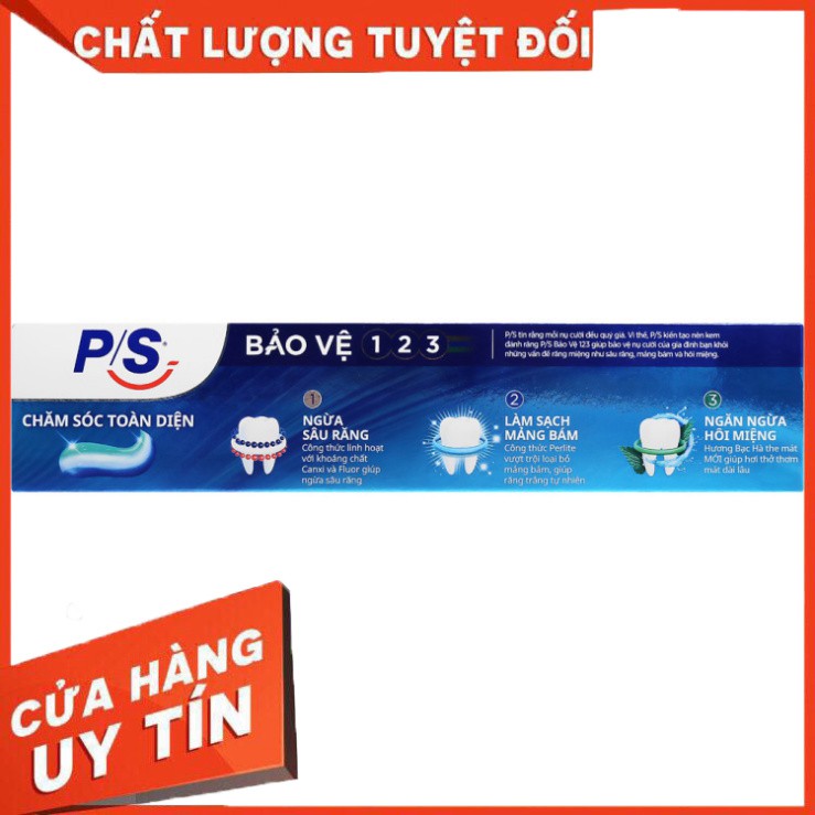 Hàng có sẵn Kem đánh răng P/S bảo vệ 123 chăm sóc toàn diện 190g