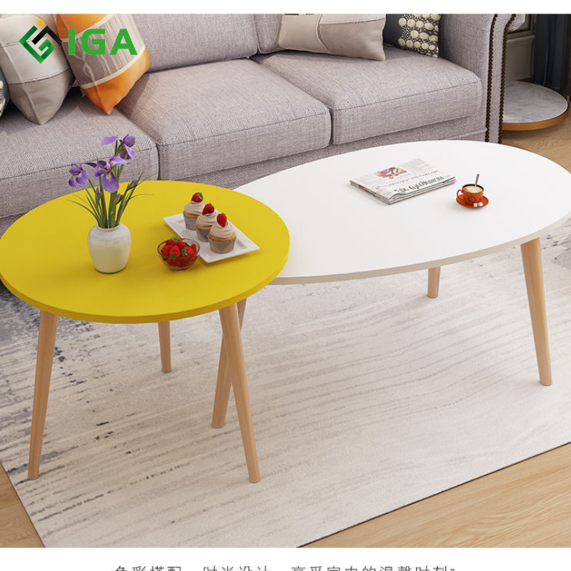 Combo Bàn Trà Sofa Chân Gỗ Sồi -  GP55 T + BT50M V