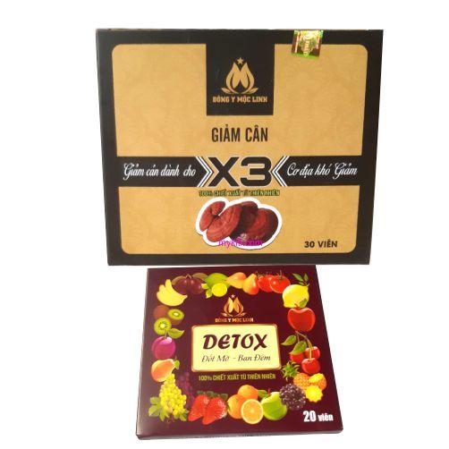 Giảm cân linh chi slim x3 hộp 30 viên