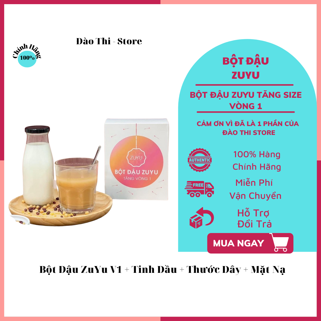Bột đậu zuyu tăng vòng 1+tinh dầu masa v1 + thước dây