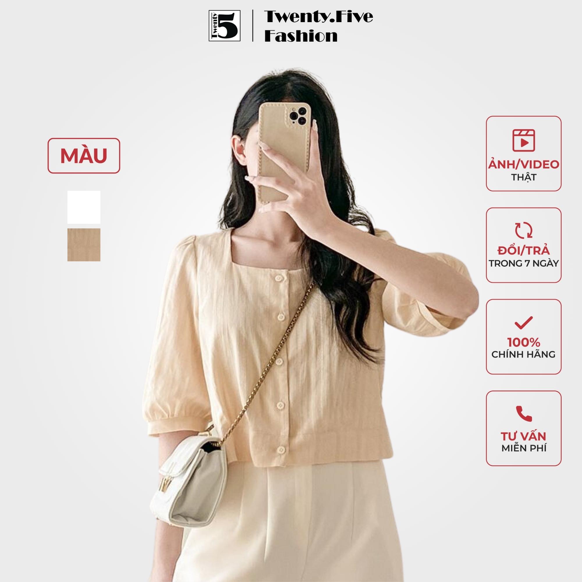 Áo sơ mi nữ cổ vuông twentyfive n129