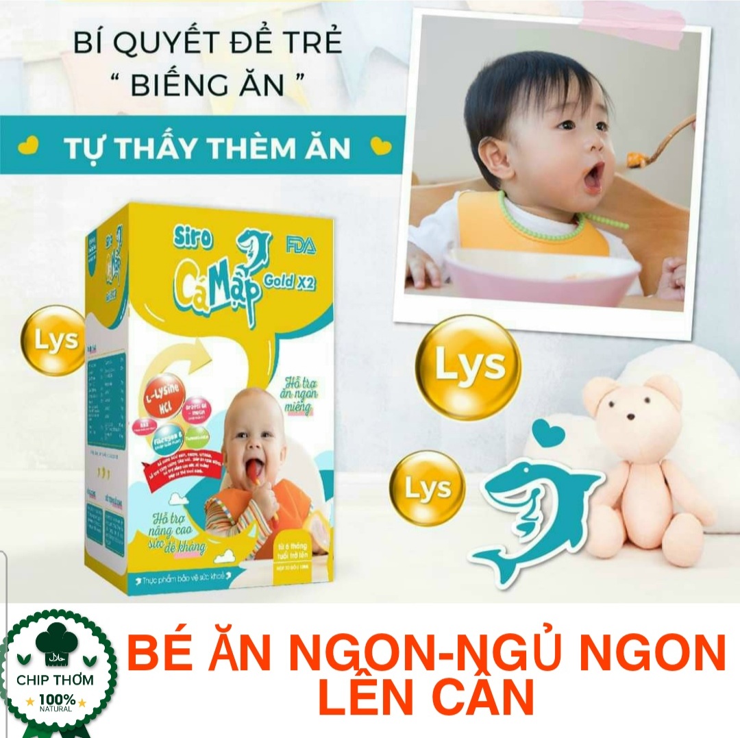 [MẪU MỚI 2021] Siro Cá Mập Gold x2 Chính Hãng giúp bé ăn khỏe