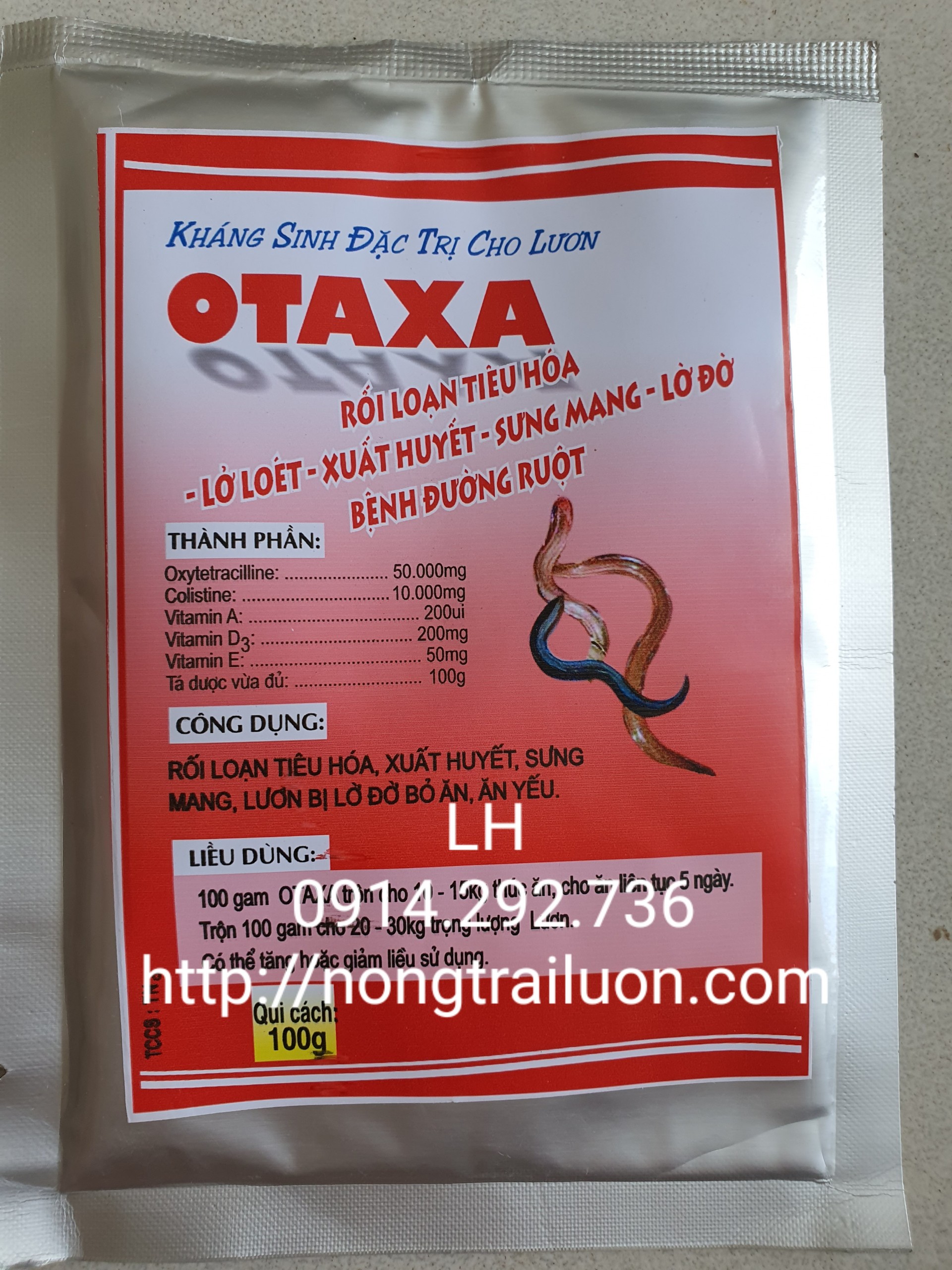 Otaxa kháng sinh đặc t.rị cho con lươn