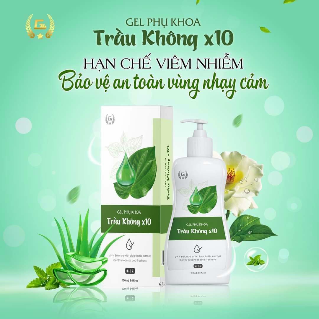 Dung dịch vệ sinh gel phụ khoa trầu không x10