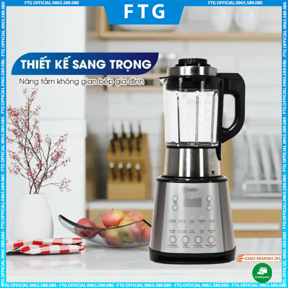 Máy làm sữa hạt Nineshield KB-505 - Dung tích 1,75 lít - Lưỡi dao kép - Máy xay nấu sữa đậu nành - Máy xay sinh tố đa năng