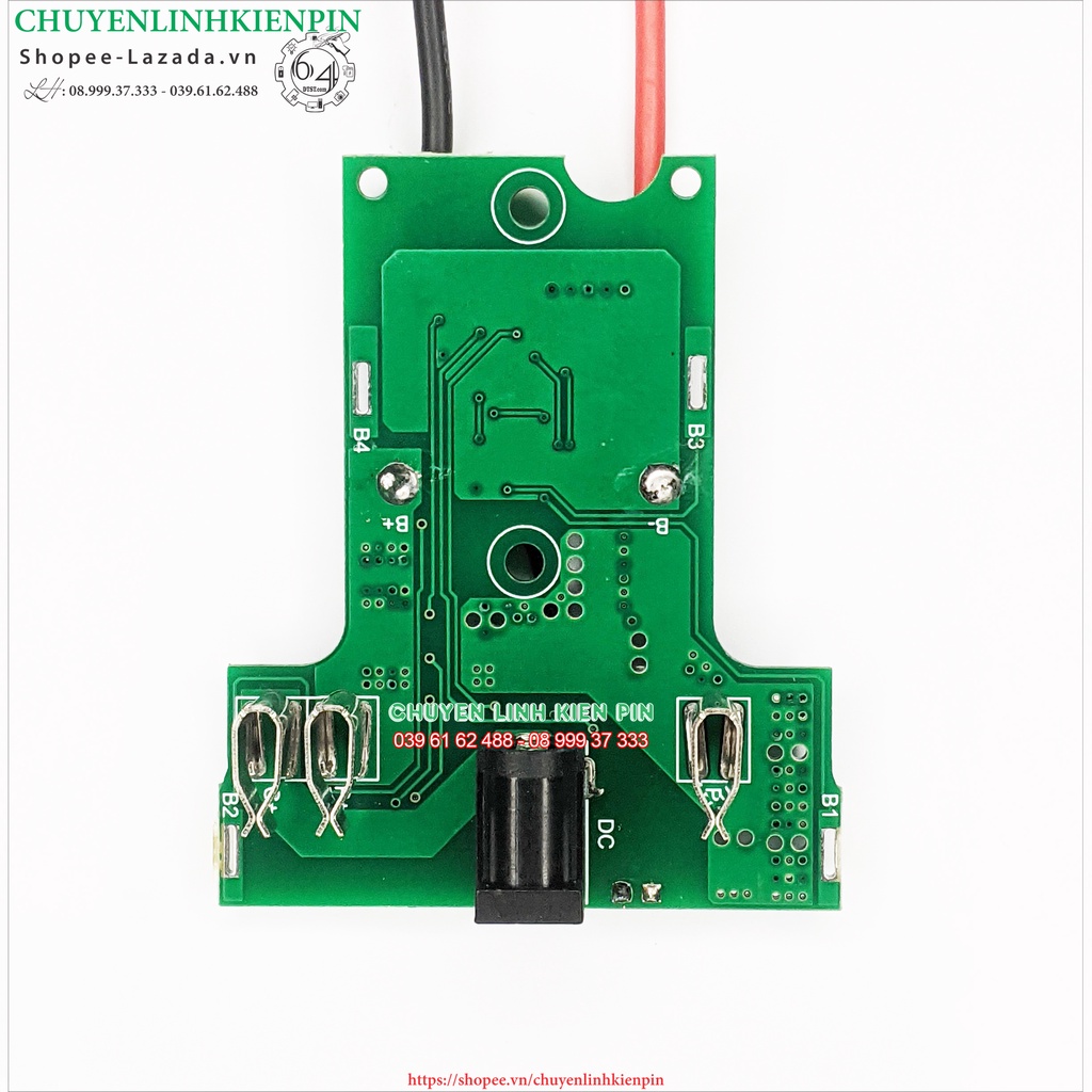 Mạch pin Hitachi 18V Li-ion, nhận sạc adapter, sạc đầy tự ngắt