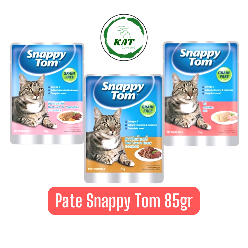 Pate cho mèo snappy tom - gói 85gr - kat store