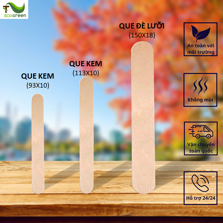 Que kem gỗ làm nhà gỗ handmade, que đè lưỡi 1kg an toàn với môi trường