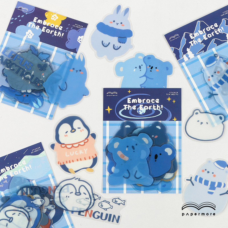 [HCM]Set 20 Sticker Chim Cánh Cụt Gấu Bắc Cực Thỏ Bắc Cực Koala Trang Trí Planner Scarpbook