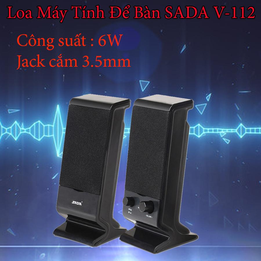 Loa máy tính , loa nghe nhạc , loa vi tính công suất lớn , bộ 2 loa máy tính usb 2.0 sada v-112 có núm điều chỉnh âm lượng , âm thanh chân thực sống động - top 10 loa bán chạy trên thị trường.