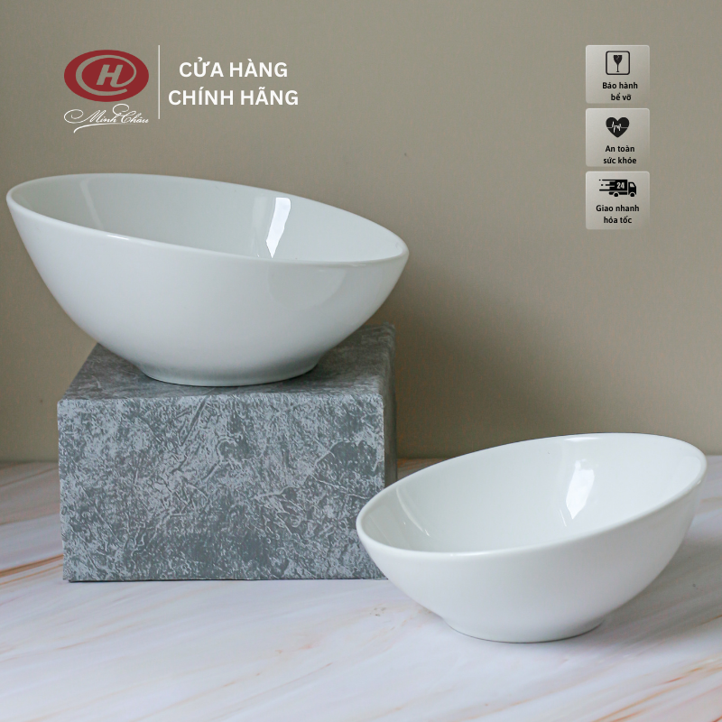 Bát Tô Vát Sứ Đựng Salad Size Nhỏ 17cm - Sứ Minh Châu -  DU02