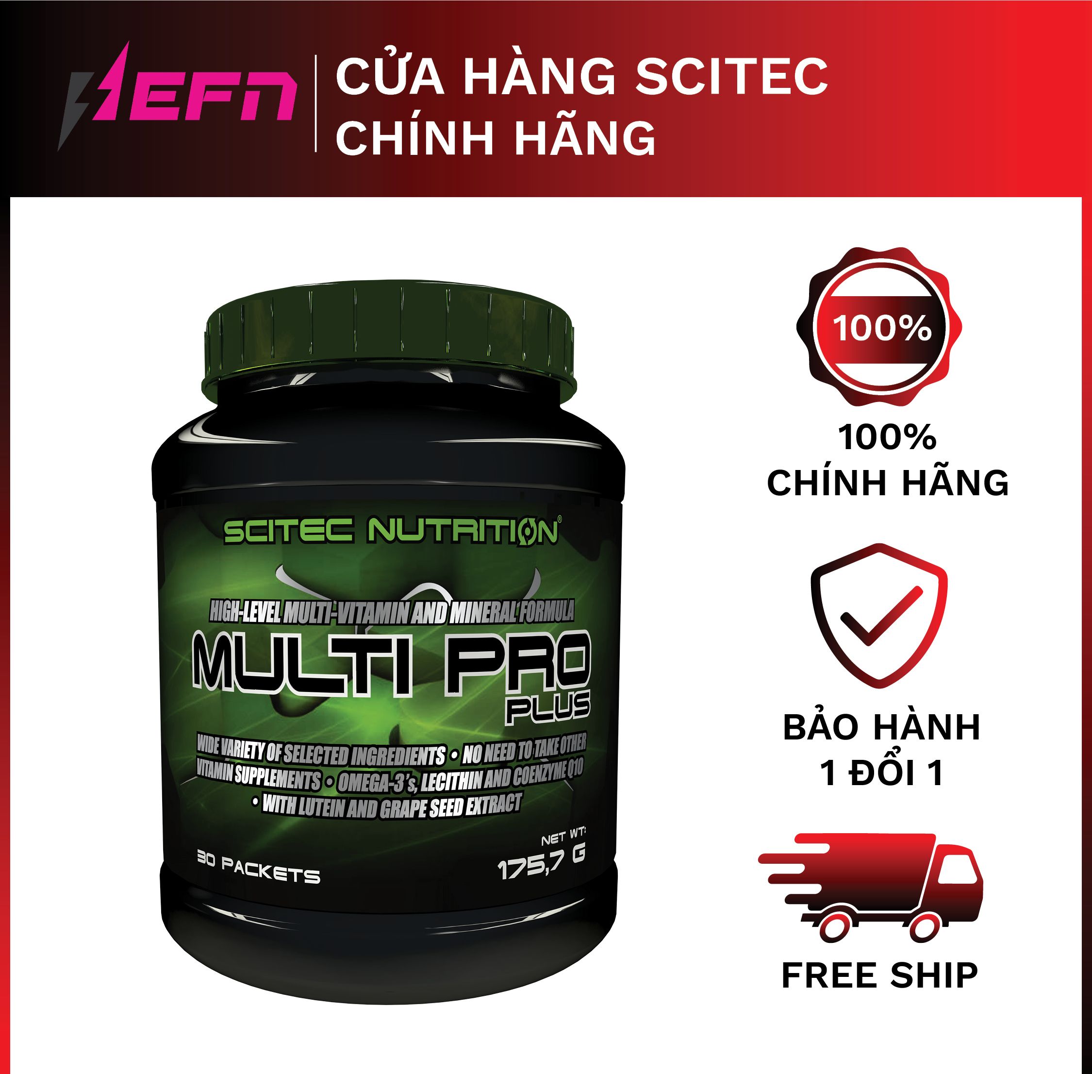Vitamin | multi pro plus scitec | vitamin tổng hợp hàm lượng cao 30 lần dùng - chính hãng