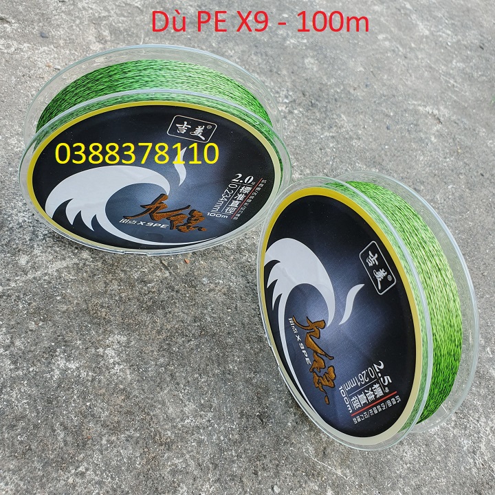 Dây dù câu cá pe x9 - 100m