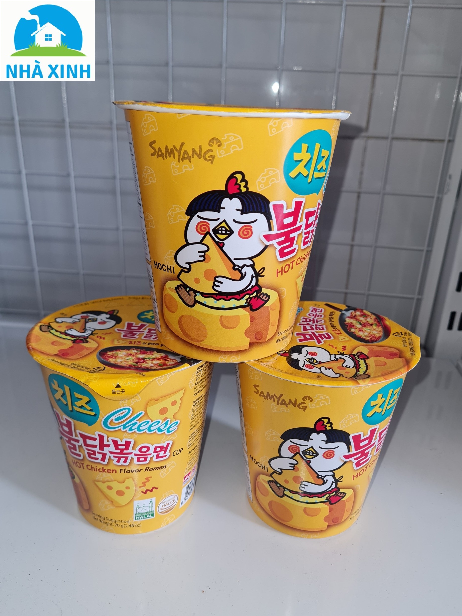 Combo 3 Ly - Mì ly khô gà cay vị phô mai Samyang 70g