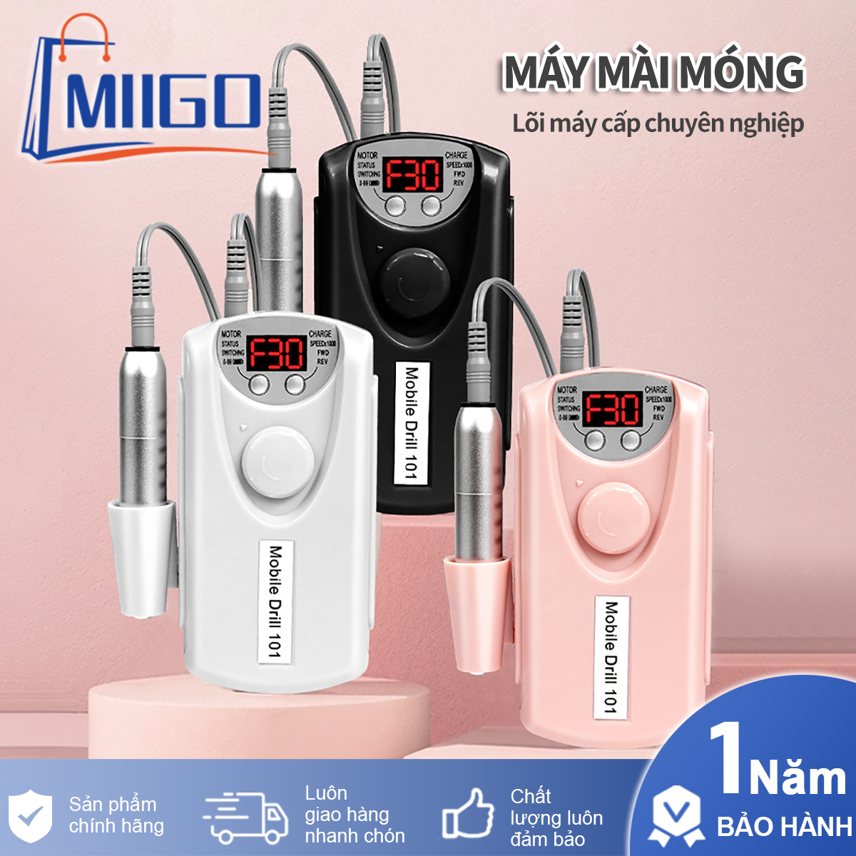  Máy mài móng tích điện đủ phụ kiện NAIL DRILL Khoẻ Làm Móng Chuyên Dụng -siêu bền-Tặng Kèm Bộ Đầu Mài Bảo Hành 12 Tháng 