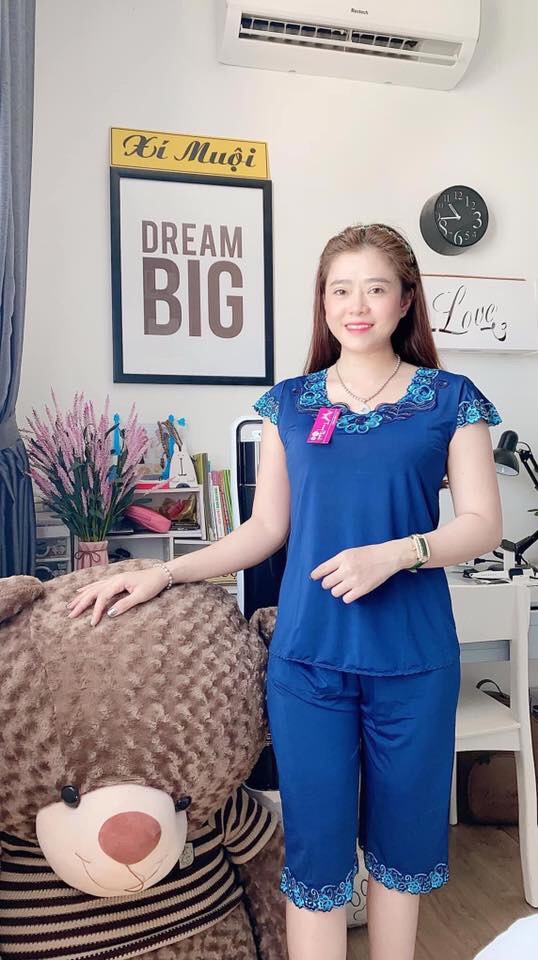 Đồ bộ thun lạnh lửng 3 size 50-75kg tùy chiều cao