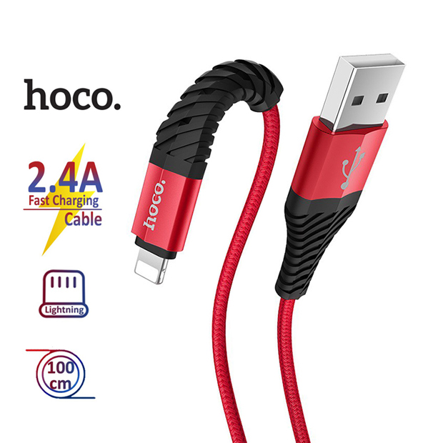 Cáp sạc nhanh lightning micro usb hoco x38 max 5v-2.4a cho iphone, samsung, oppo dây dù dài 1m chống rốt, đứt gãy - bảo hành 3 tháng 1 đổi 1
