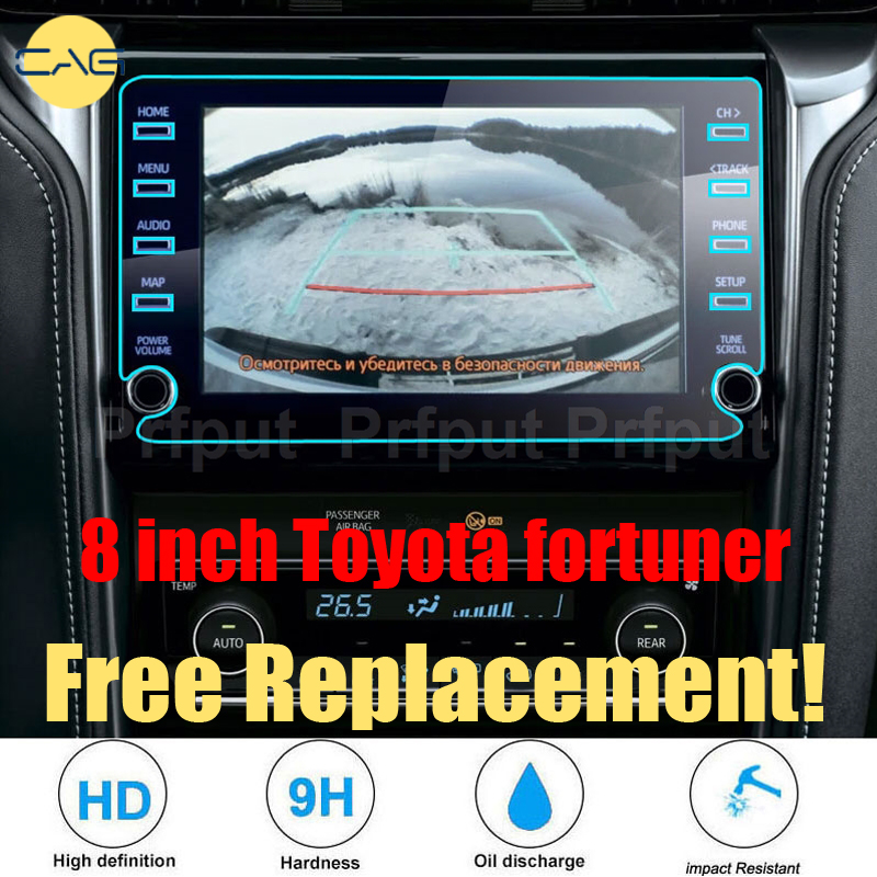 Kính cường lực bảo vệ màn hình phim cho Toyota Fortuner 2020 2021 2022 2023 8 inch điều khiển màn hình hiển thị bảo vệ màn hình kính màn hình kính cường lự Phim dán kính cường lực thông tin giải trí ô tô