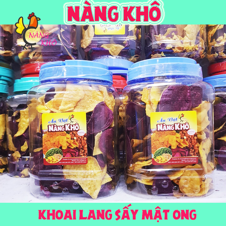 1Kg Khoai Lang Sấy Mật Ong Đà Lạt | Trái cây sấy (hàng loại 1 nguyên miếng) | Đồ ăn vặt Nàng Khô