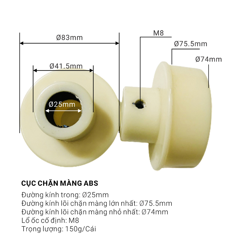 Cục chặn màng ABS dùng cho các loại máy đóng gói, giá 1 cặp - Propack