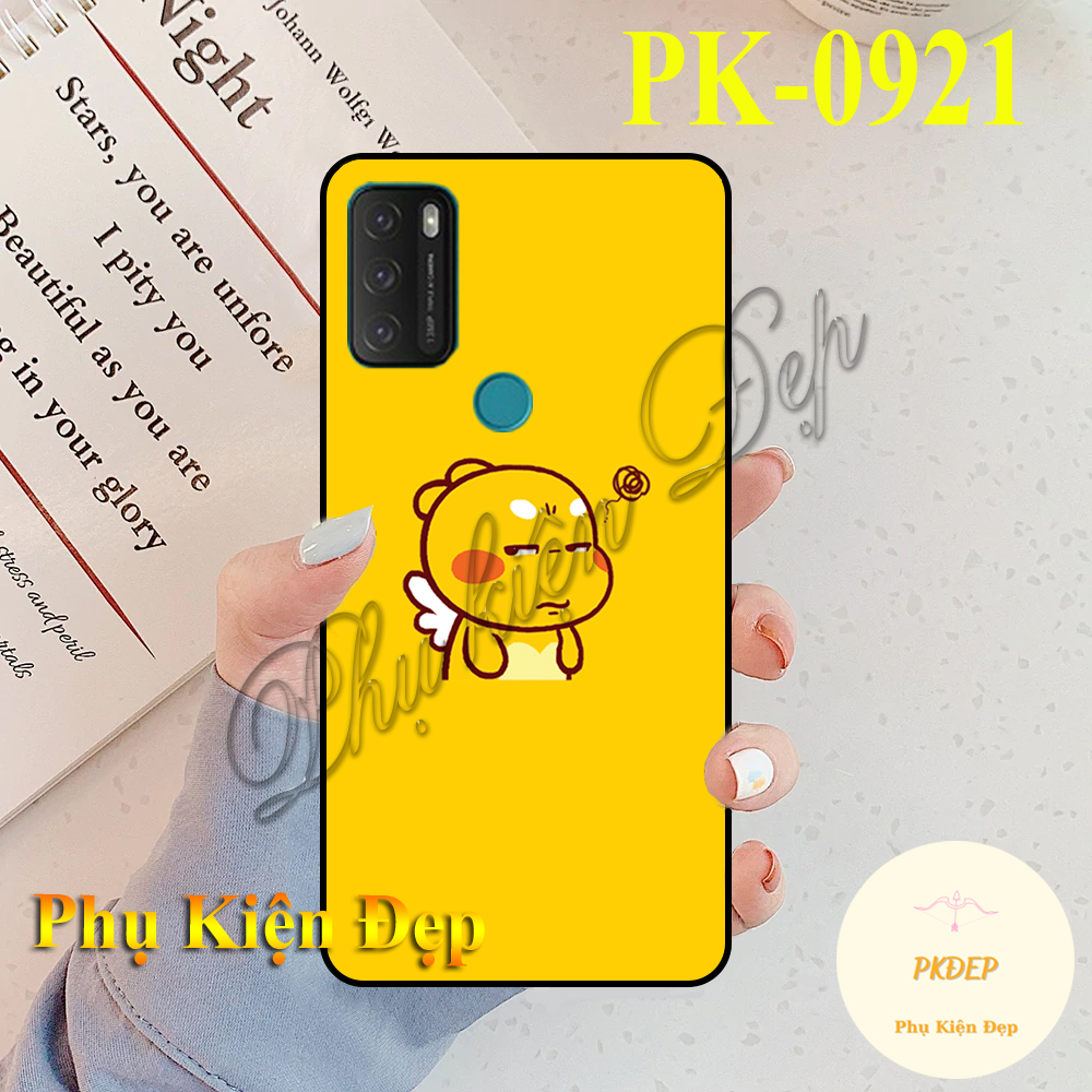 [HCM]Ốp lưng Vsmart Star 5 dẻo đen in hình Khủng Long Vàng Kute