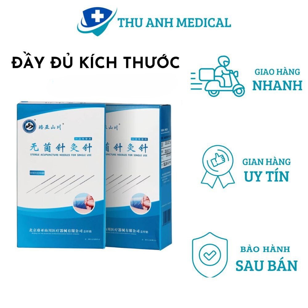 KIM CHÂM CỨU LẠC Á TÚI 500 KIM SIÊU BÉN SIÊU SẮC VÔ TRÙNG ĐỦ KÍCH THƯỚC