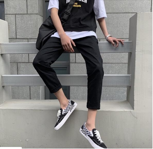 Quần kaki baggy nam ống côn