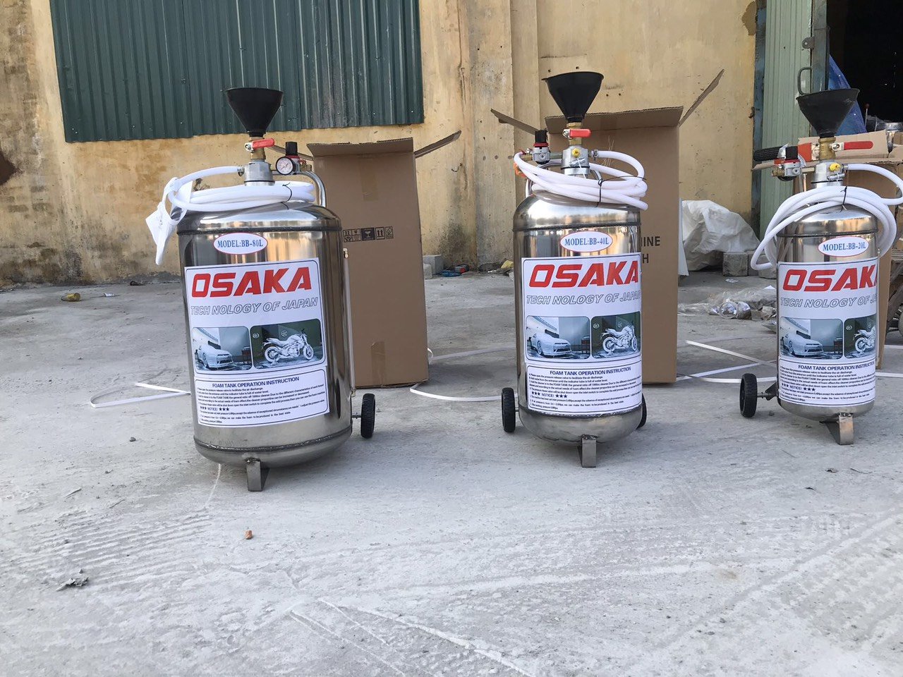 Bình bọt tuyết inox osaka 20l, 40l, 80l