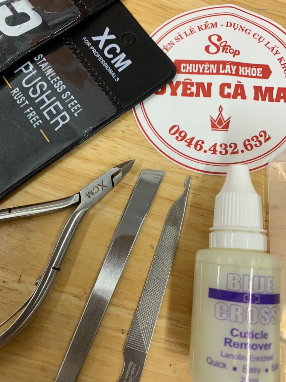 Sét Kềm lấy khóe, dao lấy khóe, giũa móc câu, nước mềm da, Thép không gỉ, cao cấp, mài công nghệ 04 món, Bộ dụng cụ & Phụ kiện làm móng (Xuyên Cà Mau)