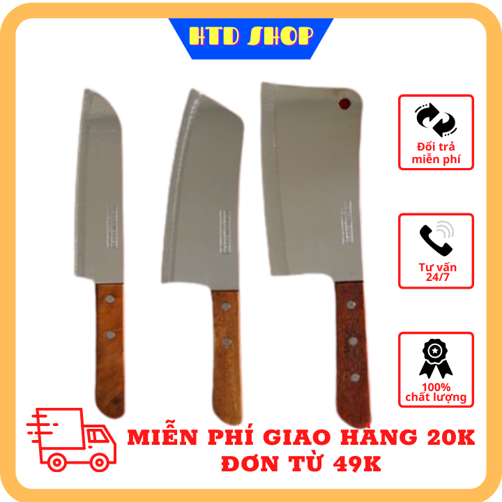 Combo bộ 3 dao cán gỗ kiwi siêu bén - bộ 3 dao kiwi cán gỗ