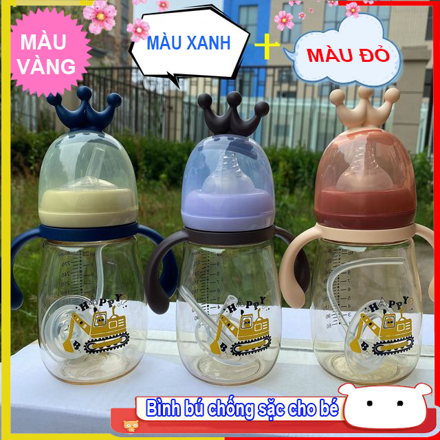 Bình sữa cho bé , bình uống nước uống sữa cho bé được tặng 3 đầu hút tiện lợi bn15