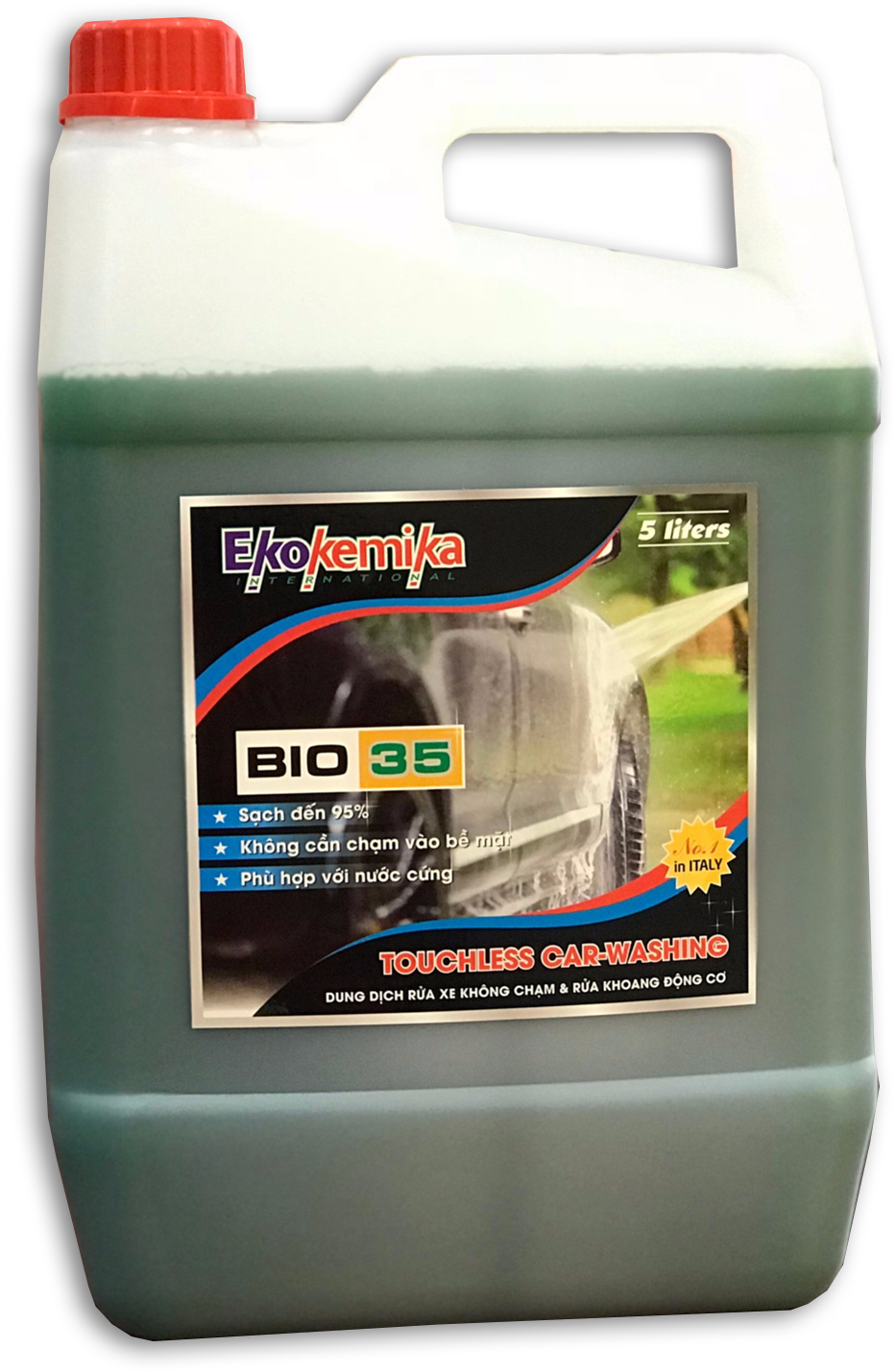 NƯỚC RỬA KHOANG ĐỘNG CƠ VÀ RỬA Ô TÔ - XE MÁY KHÔNG CHẠM EKOKEMIKA ITALY BIO 35-5L