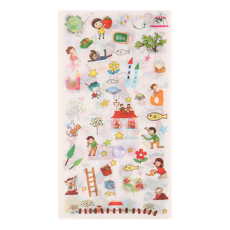 [HCM]Bộ 6 Tấm Sticker Dán Trang Trí - Happiness is a