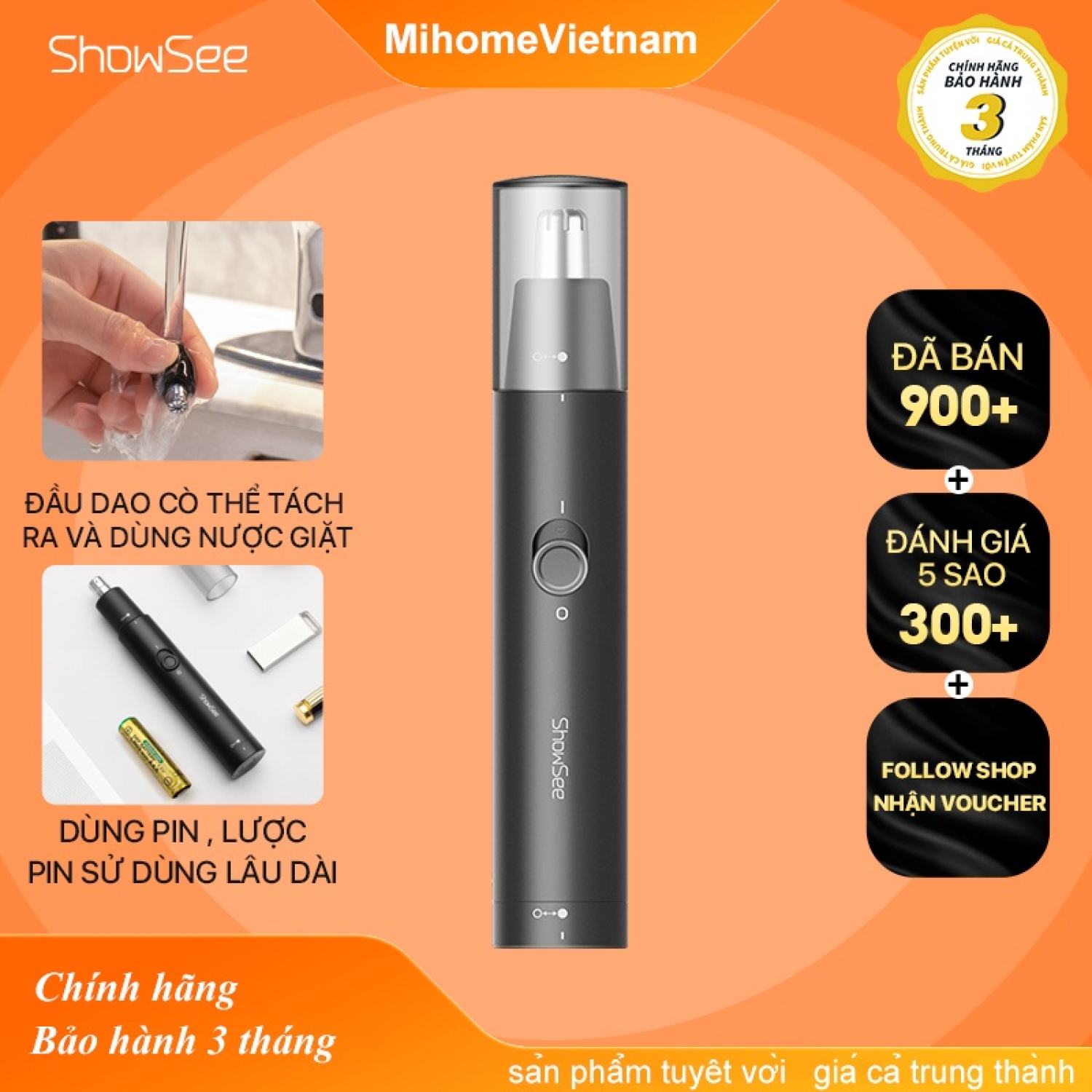 Máy tỉa lông mũi xiaomi showsee c1-bk