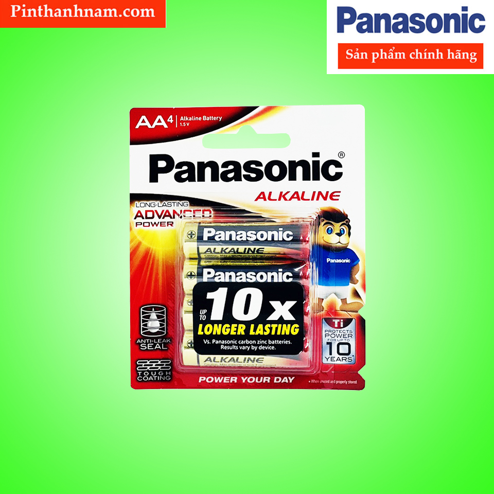 Pin aa panasonic alkaline vỉ 4 viên dung lượng cao lr6t-4b chính hãng
