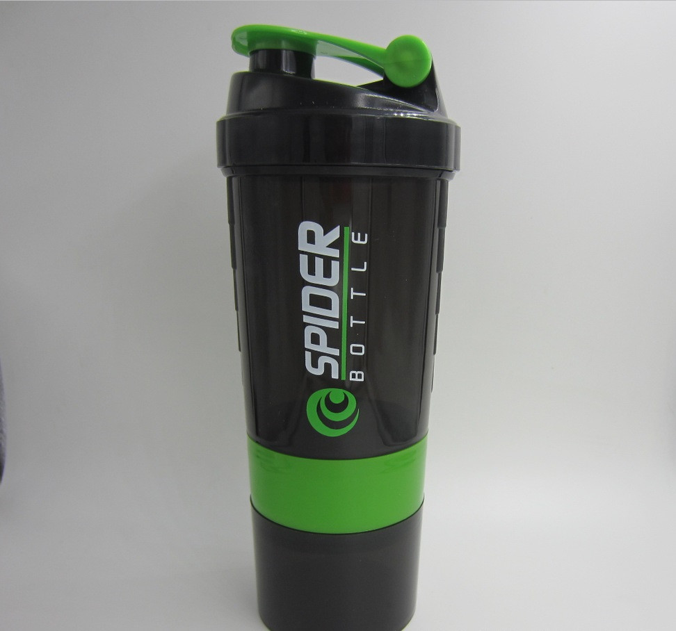 Bình lắc spider tập gym 3 ngăn tiện dụng 500ml