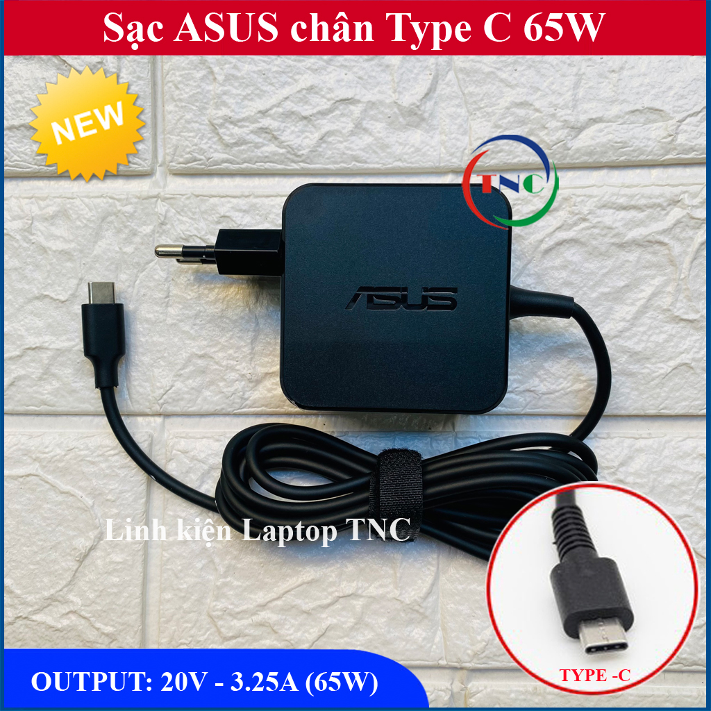 Sạc laptop asus 20v - 3.25a chân c usb c