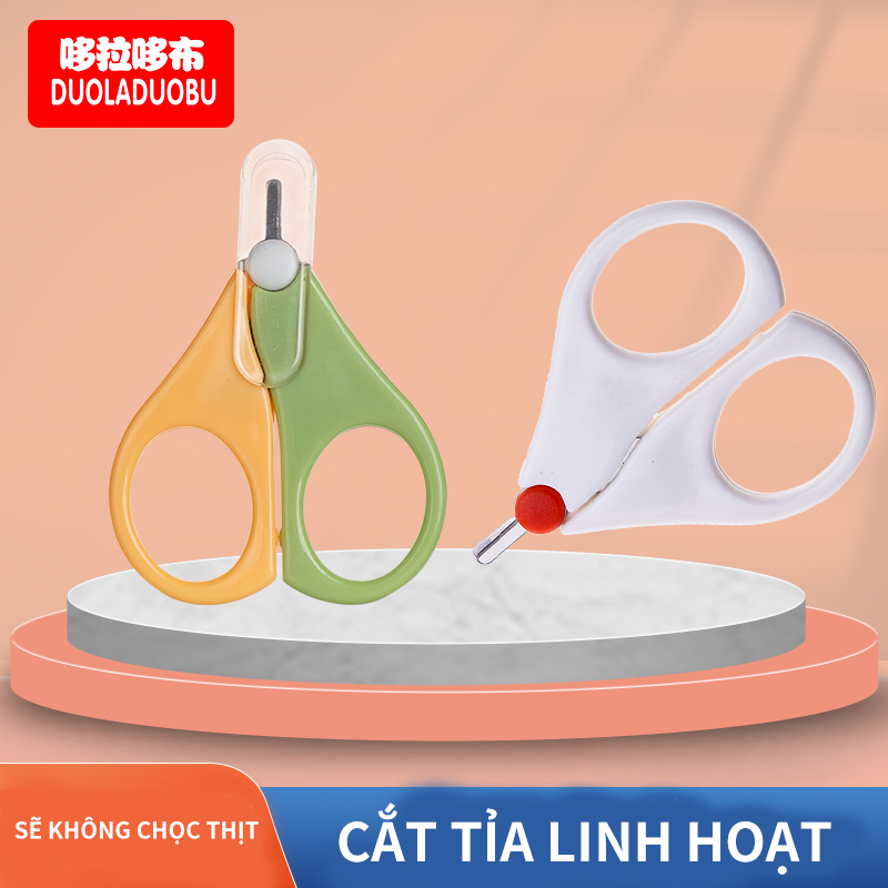 23MY6107 Kéo cắt móng tay kéo nhỏ kéo cắt móng tay trẻ em kéo cắt móng tay chống kẹp cho bé tông đơ đầu tròn