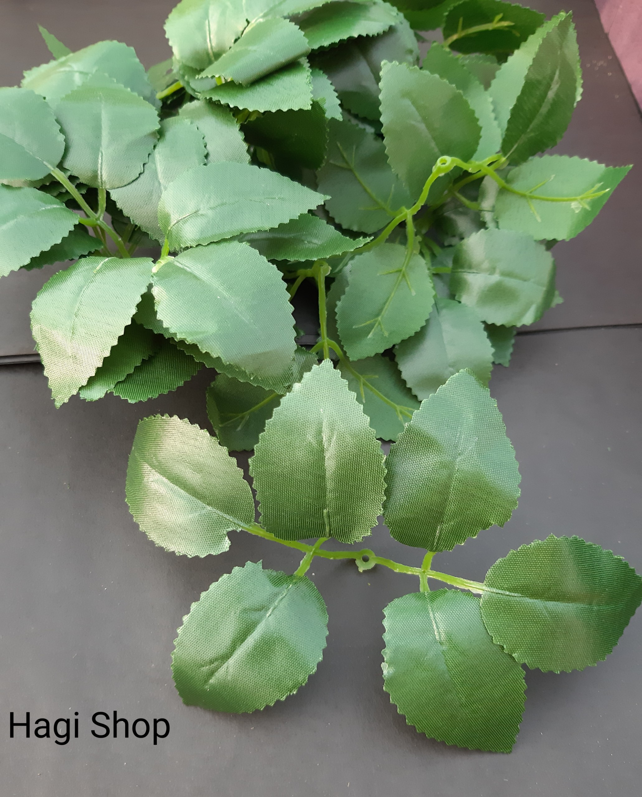 100gram lá hoa hồng nhựa, dùng làm hoa sáp, hoa giấy nhún