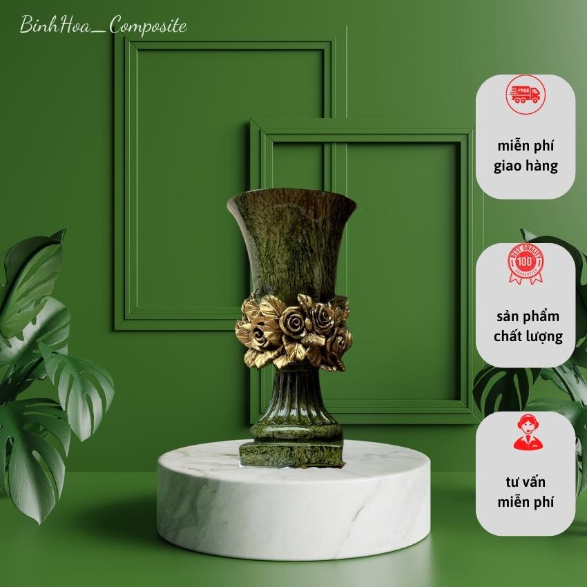 Bình hoa composite vuông mã bh11, lọ cắm hoa, lọ hoa, bình cắm hoa giả, bình trang trí phòng khách
