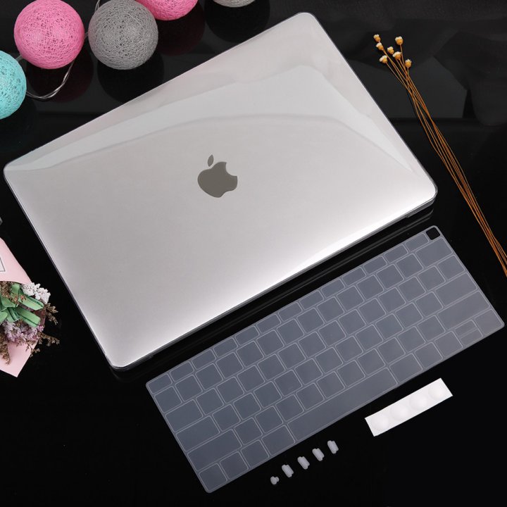 Combo Case ,Ốp + Phủ phím Macbook Trong suốt ( Tặng Nút Chống Bụi )