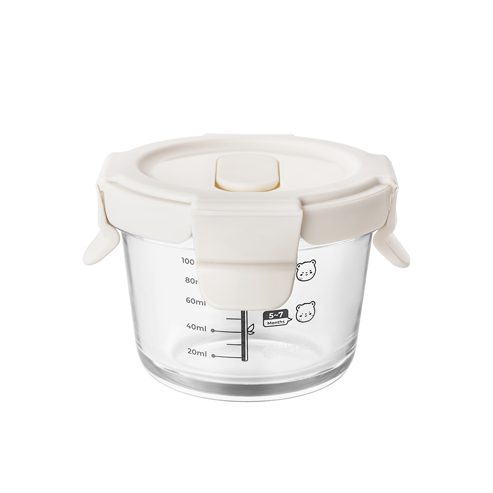 (Chỉ 20h ngày 09-12.10)Bộ ba hộp thủy tinh bảo quản thực phẩm cho bé Elmich BabyCare EL0006, hình tròn, dung tích 130ml