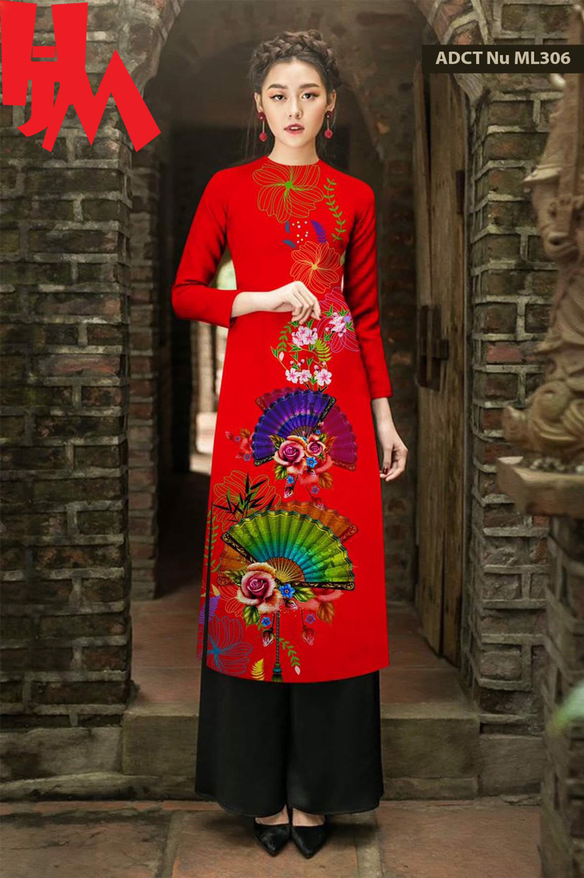 Áo dài cách tân in 3d hjm008